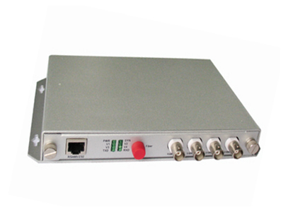 4-Channel Video + 1-Channel Reverse Data Optical Transmitter & Receiver