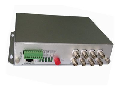 8-Channel Video + 1-Channel Reverse Data Optical Transmitter & Receiver