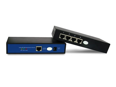 4-Port RS-485/RS-422 to Ethernet Serial Device Server