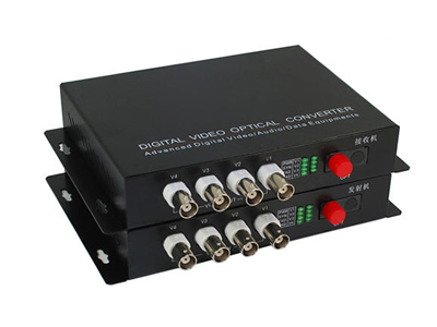 4-Kanal Video + 1-CH Reverse-Daten Optische Transmitter & Receiver 