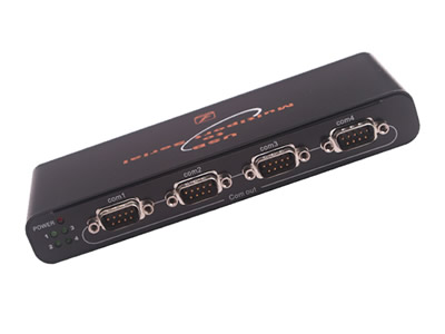 USB 2.0 to 4 Ports RS-232 Serial Converter 