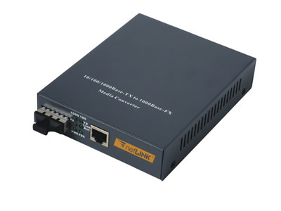 netLINK 10/100M/1000M Single-mode Fiber Optic Ethernet Media Converter 
