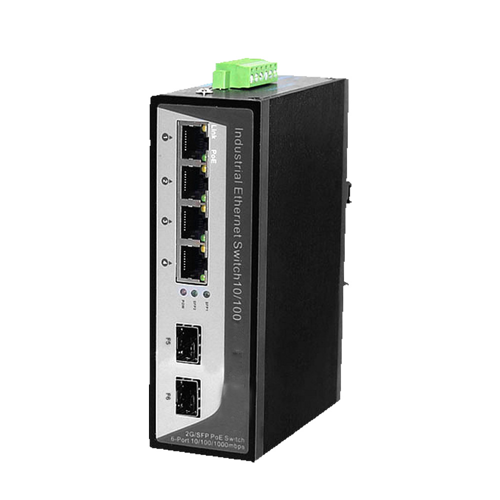 Industrial Fast Ethernet Switch, 4-Ports Fast Ethernet RJ45, 2